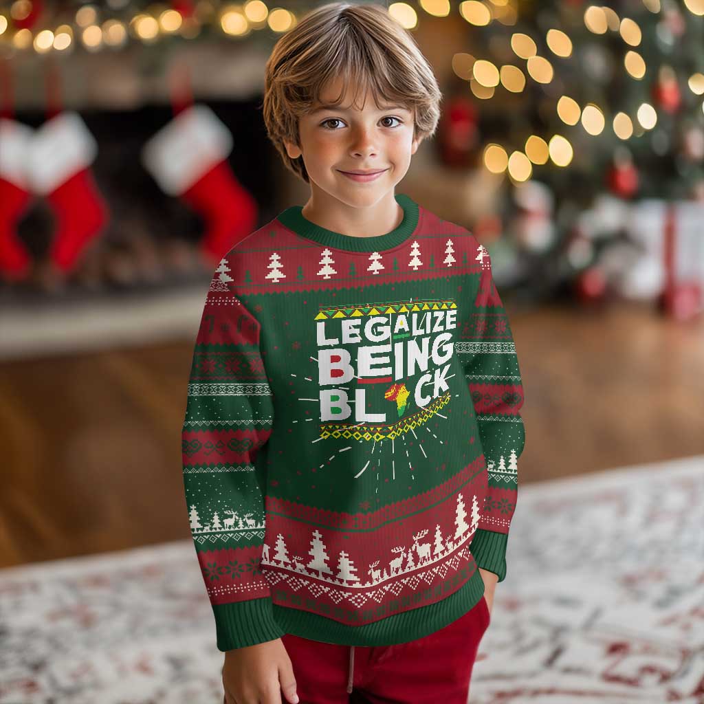 Black Pride Ugly Christmas Sweater Legalize Being Black History Month