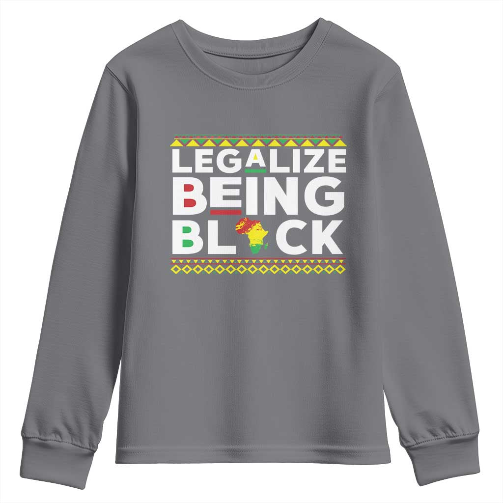 Black Pride Youth Sweatshirt Legalize Being Black History Month