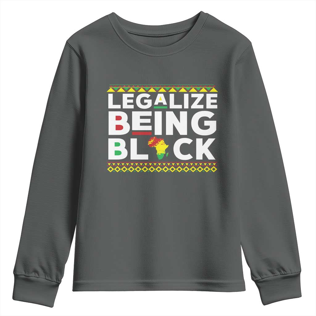 Black Pride Youth Sweatshirt Legalize Being Black History Month
