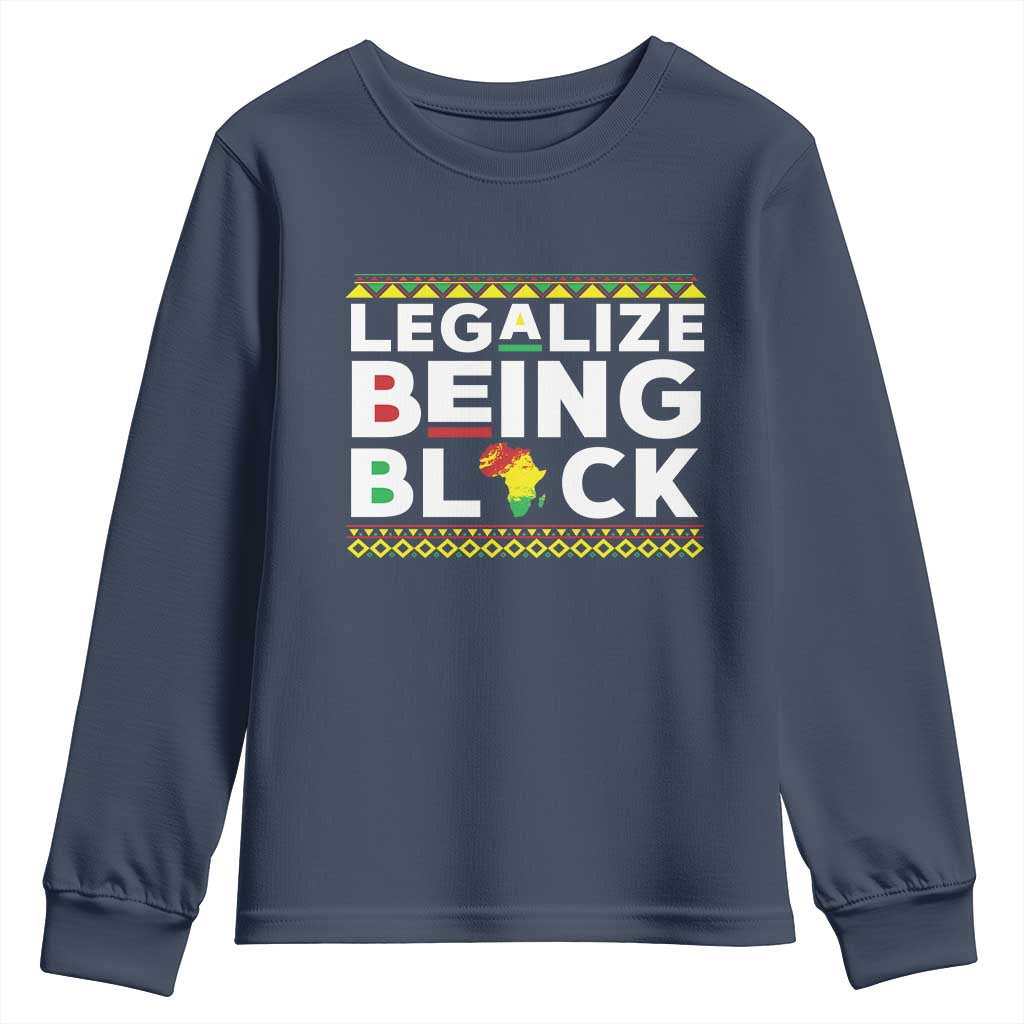 Black Pride Youth Sweatshirt Legalize Being Black History Month