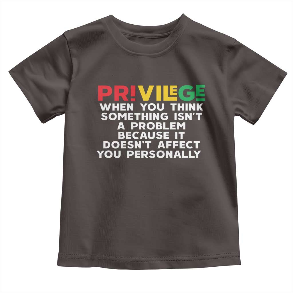 Black History Month Toddler T Shirt Privilege Explained BLM