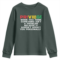 Black History Month Youth Sweatshirt Privilege Explained BLM