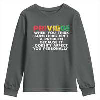 Black History Month Youth Sweatshirt Privilege Explained BLM