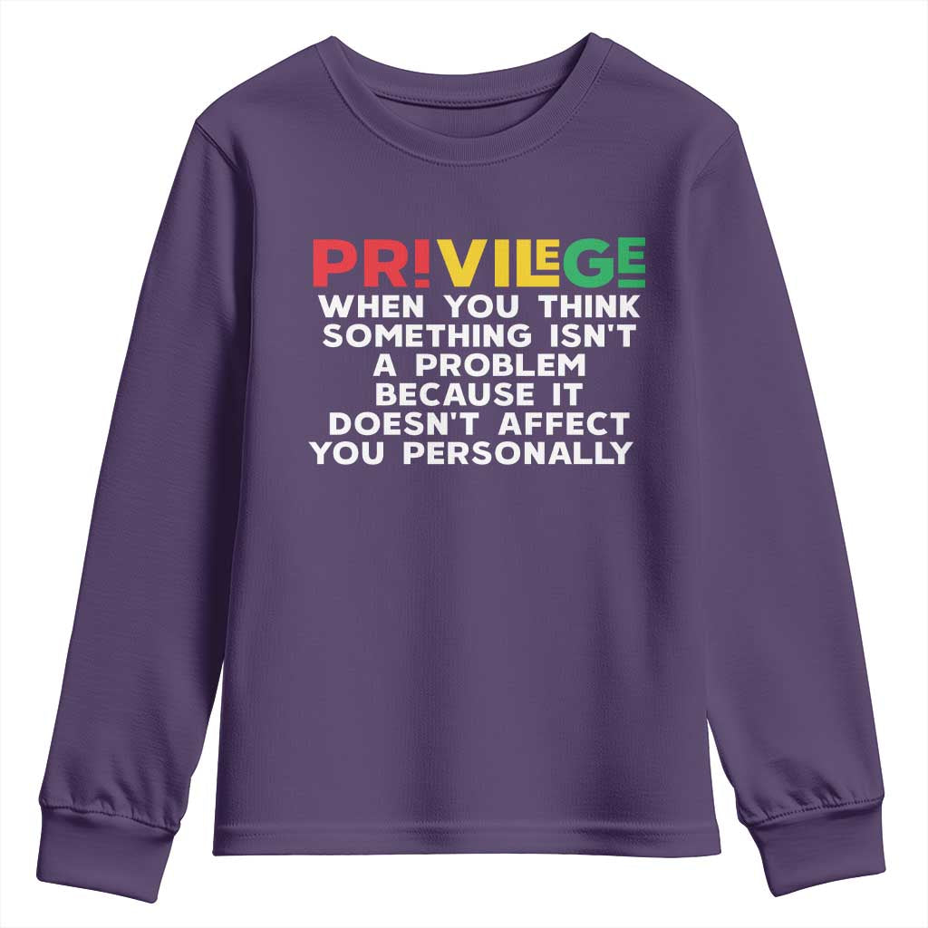Black History Month Youth Sweatshirt Privilege Explained BLM