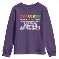 Black History Month Youth Sweatshirt Privilege Explained BLM