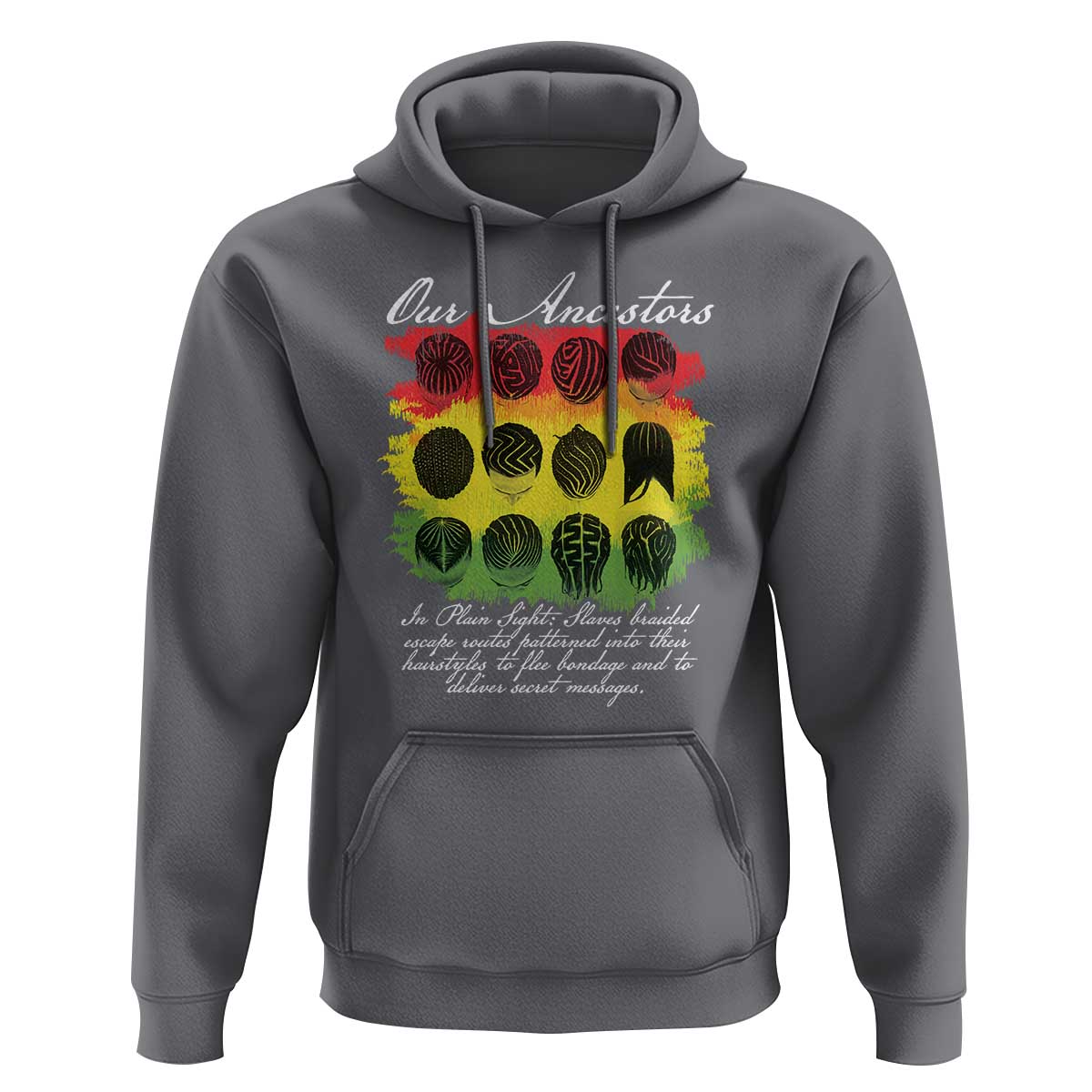 Black History Hoodie Our Ancestors Escape Routes Braids