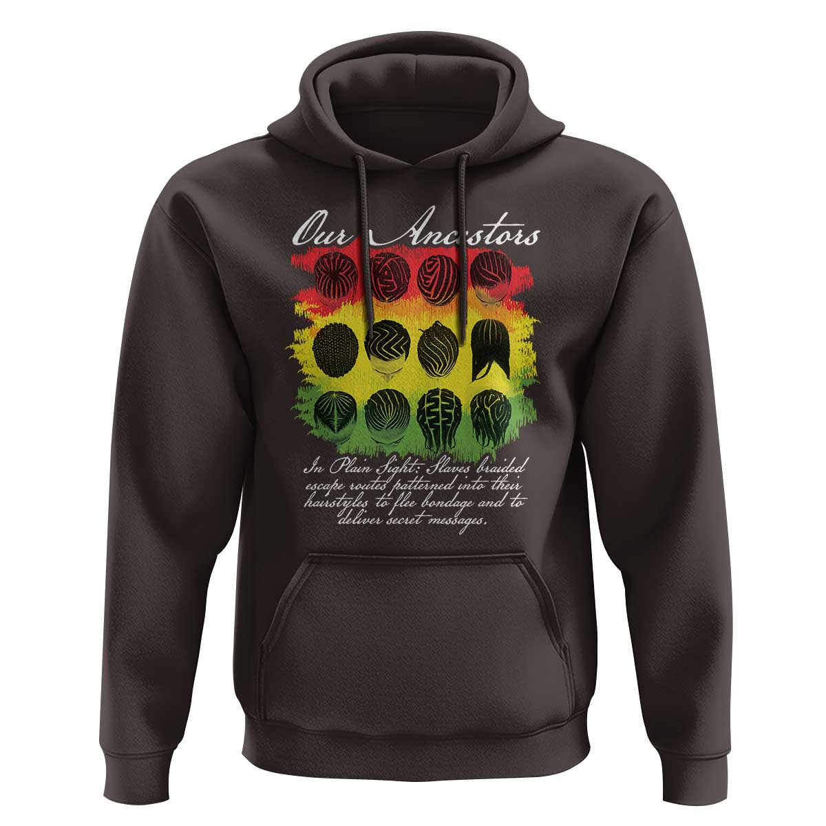 Black History Hoodie Our Ancestors Escape Routes Braids