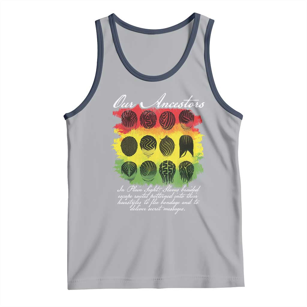 Black History Tank Top Our Ancestors Escape Routes Braids