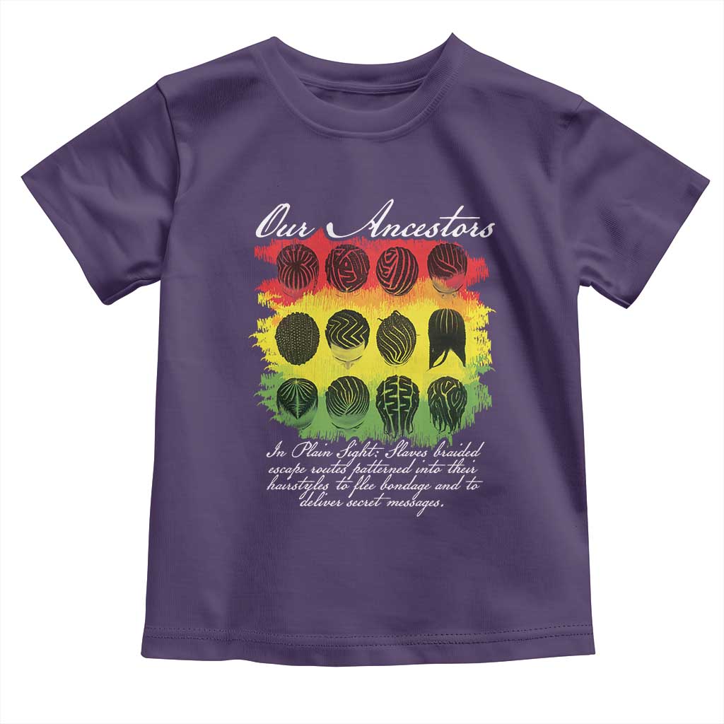 Black History Toddler T Shirt Our Ancestors Escape Routes Braids