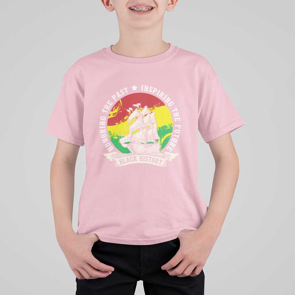 Black History Pride T Shirt For Kid Honoring The Past Inspiring The Future