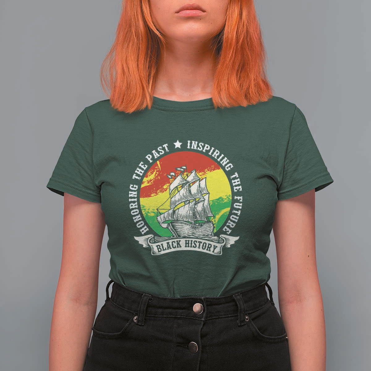 Black History Pride T Shirt For Women Honoring The Past Inspiring The Future