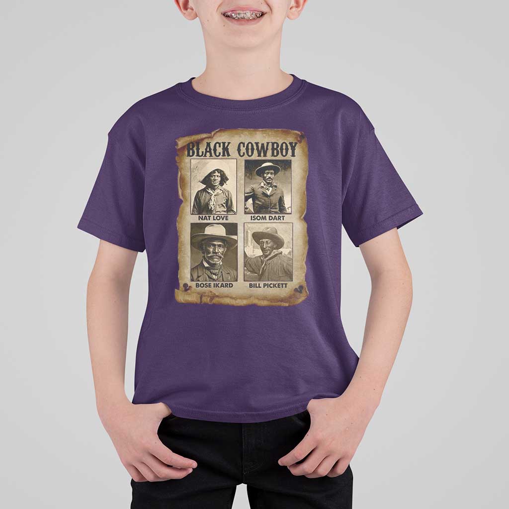 Black Cowboy T Shirt For Kid African American Legendary Cowboys Black History