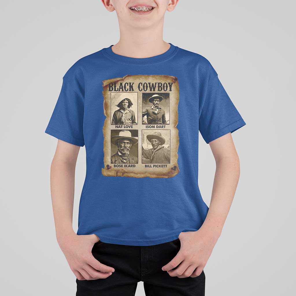 Black Cowboy T Shirt For Kid African American Legendary Cowboys Black History