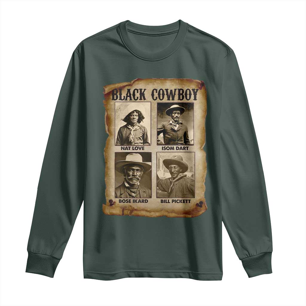 Black Cowboy Long Sleeve Shirt African American Legendary Cowboys Black History