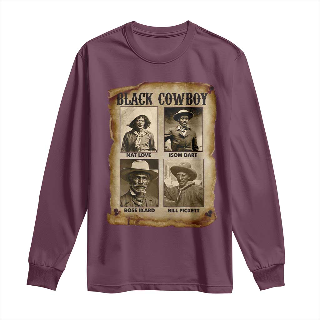 Black Cowboy Long Sleeve Shirt African American Legendary Cowboys Black History
