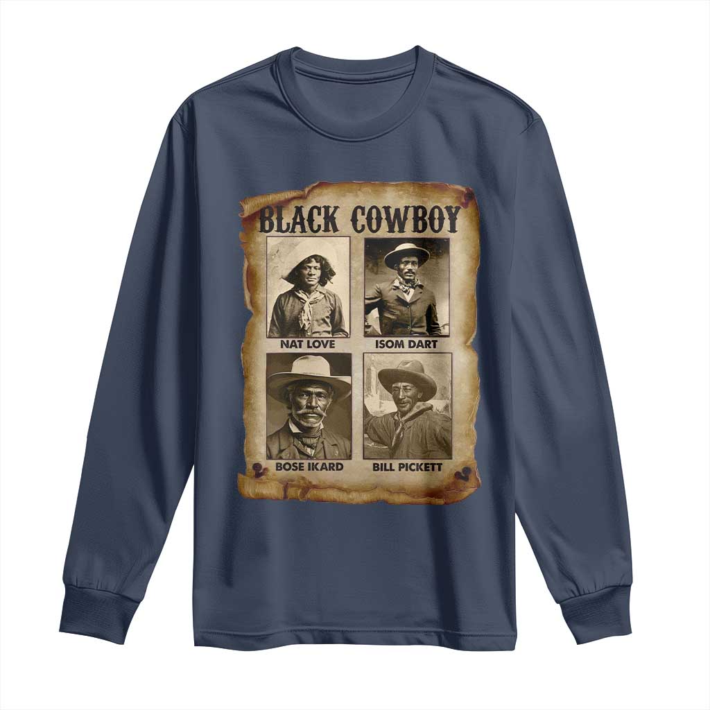 Black Cowboy Long Sleeve Shirt African American Legendary Cowboys Black History