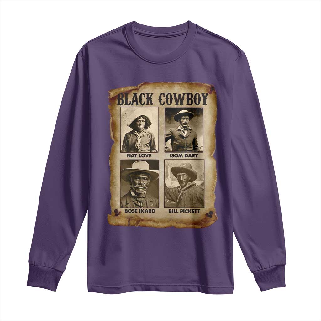 Black Cowboy Long Sleeve Shirt African American Legendary Cowboys Black History