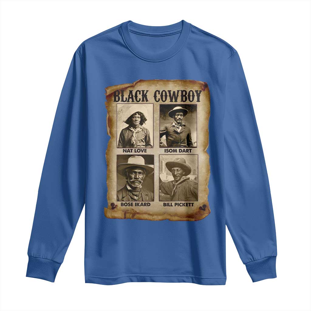 Black Cowboy Long Sleeve Shirt African American Legendary Cowboys Black History