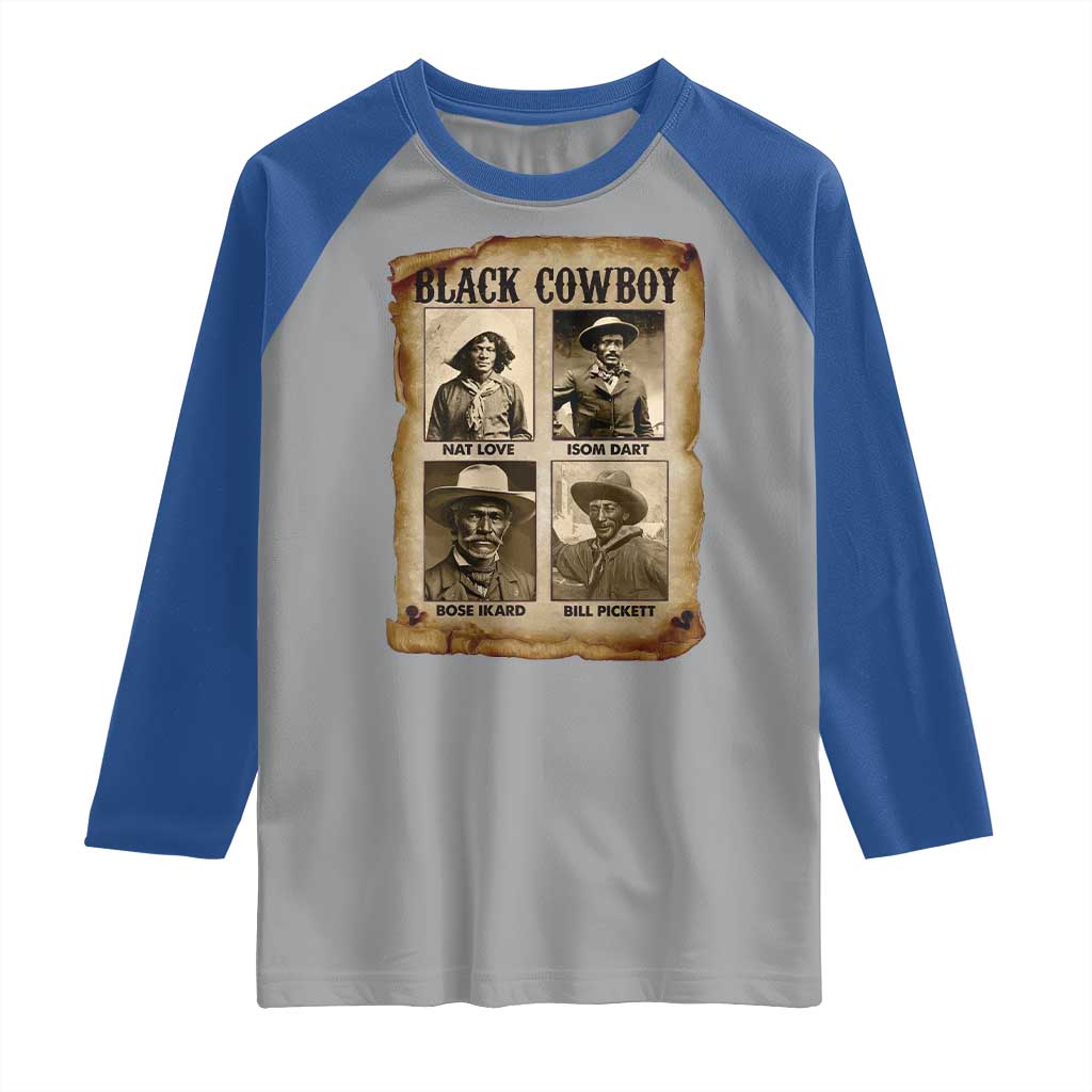 Black Cowboy Raglan Shirt African American Legendary Cowboys Black History