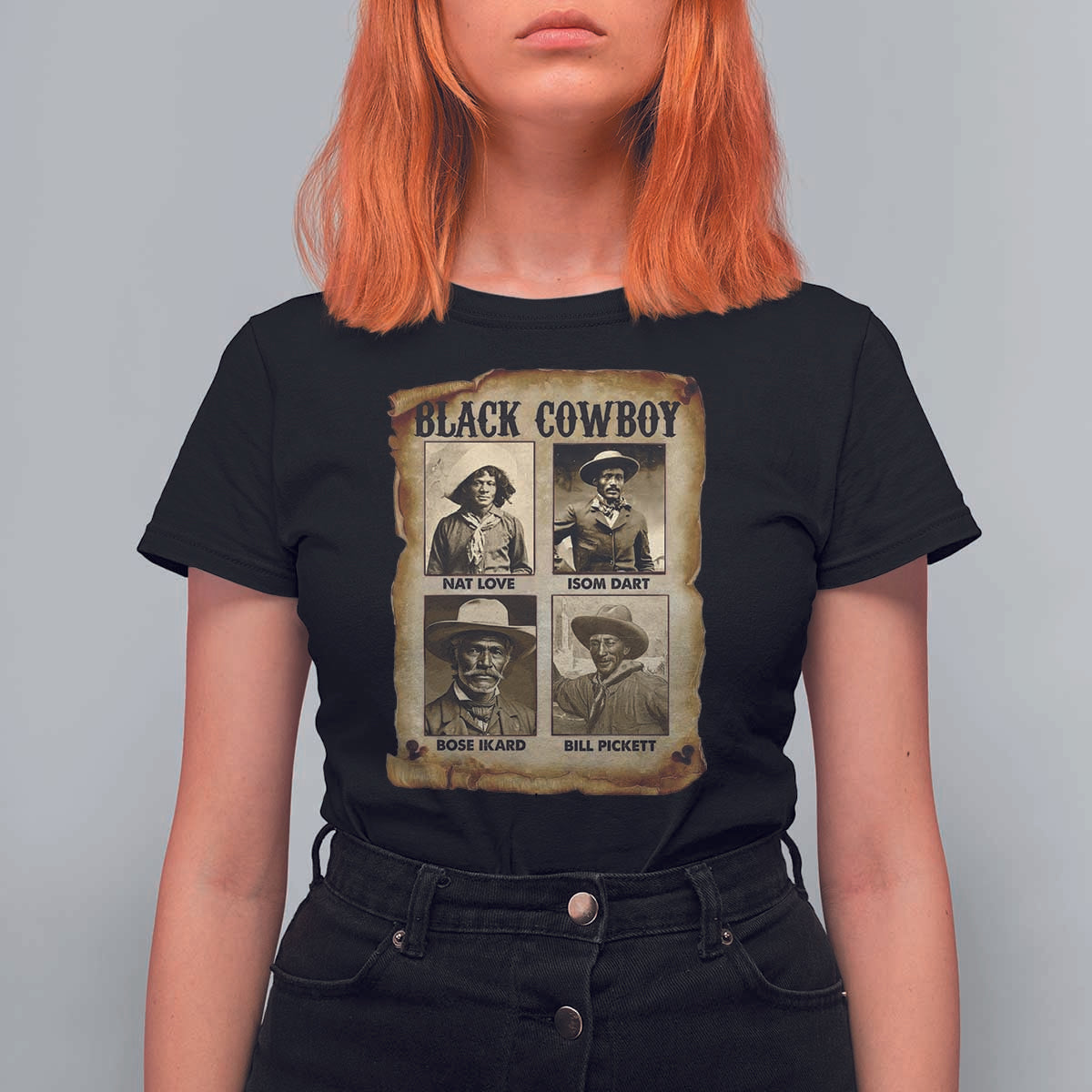 Black Cowboy T Shirt For Women African American Legendary Cowboys Black History