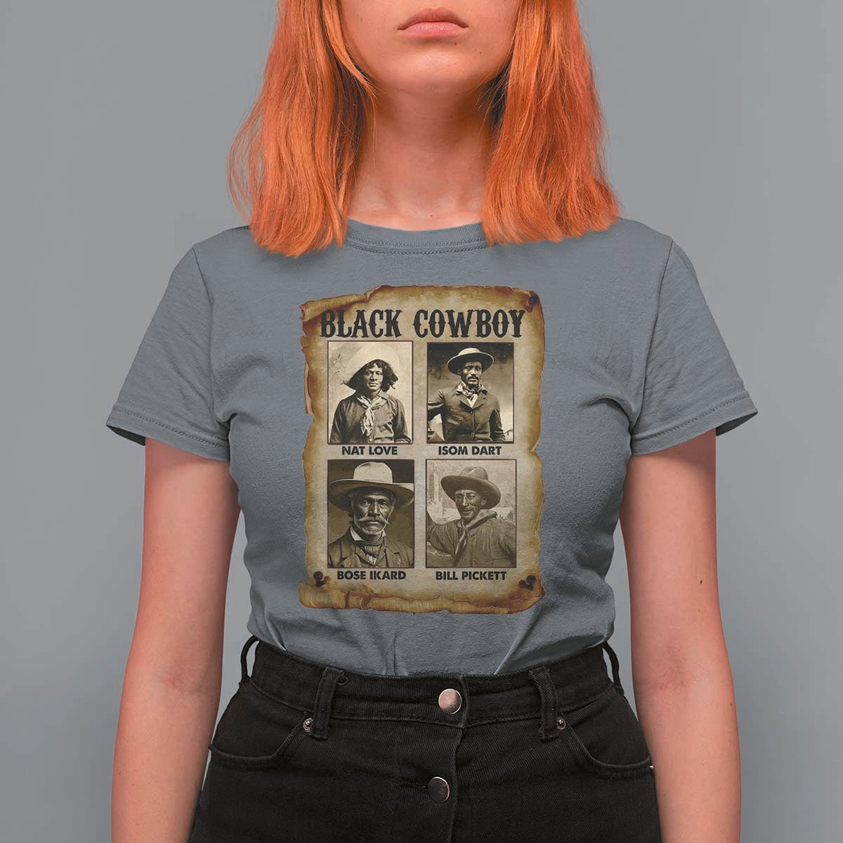 Black Cowboy T Shirt For Women African American Legendary Cowboys Black History