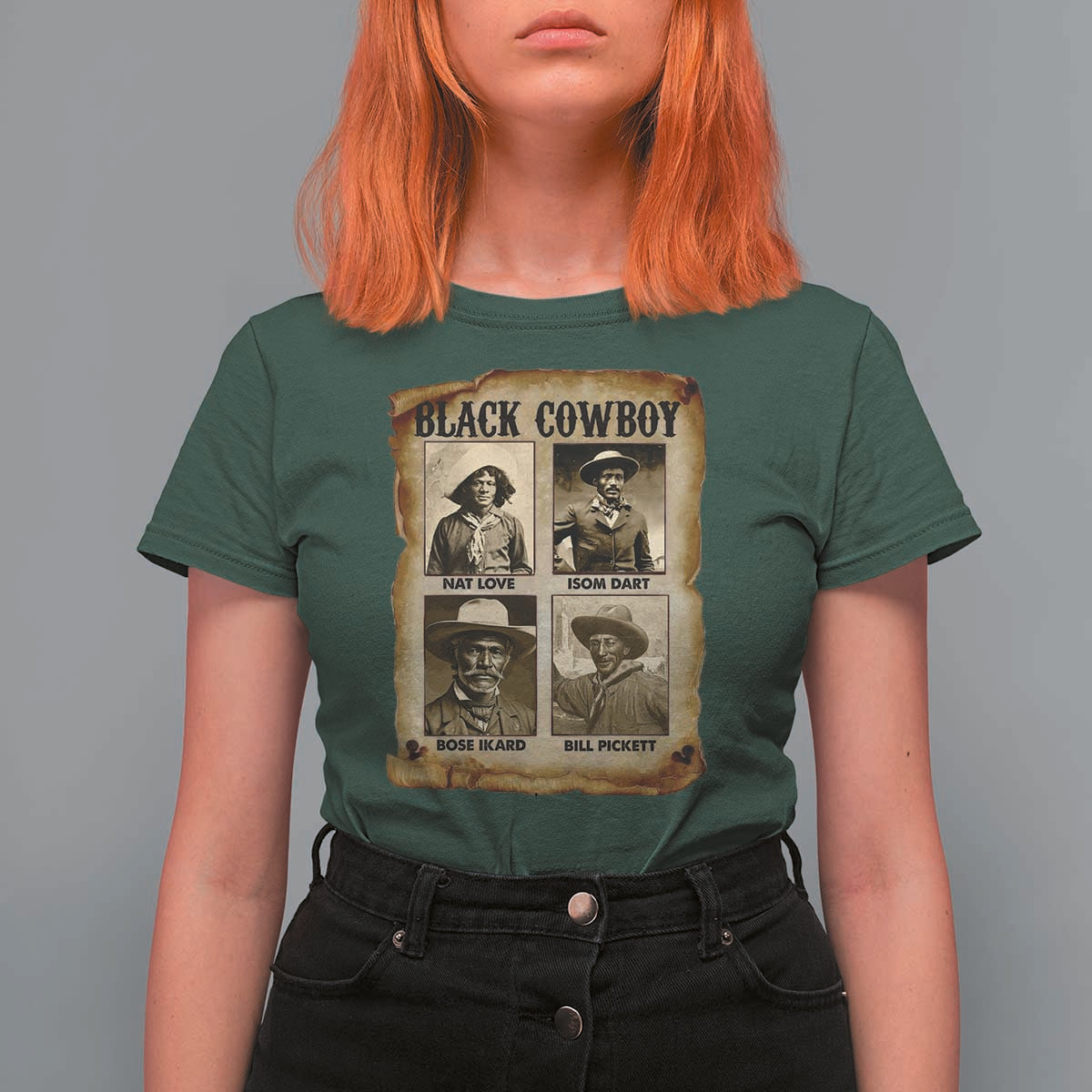 Black Cowboy T Shirt For Women African American Legendary Cowboys Black History