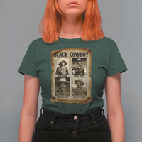 Black Cowboy T Shirt For Women African American Legendary Cowboys Black History