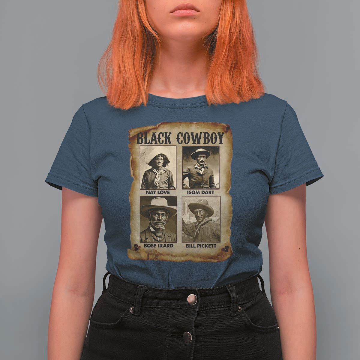 Black Cowboy T Shirt For Women African American Legendary Cowboys Black History