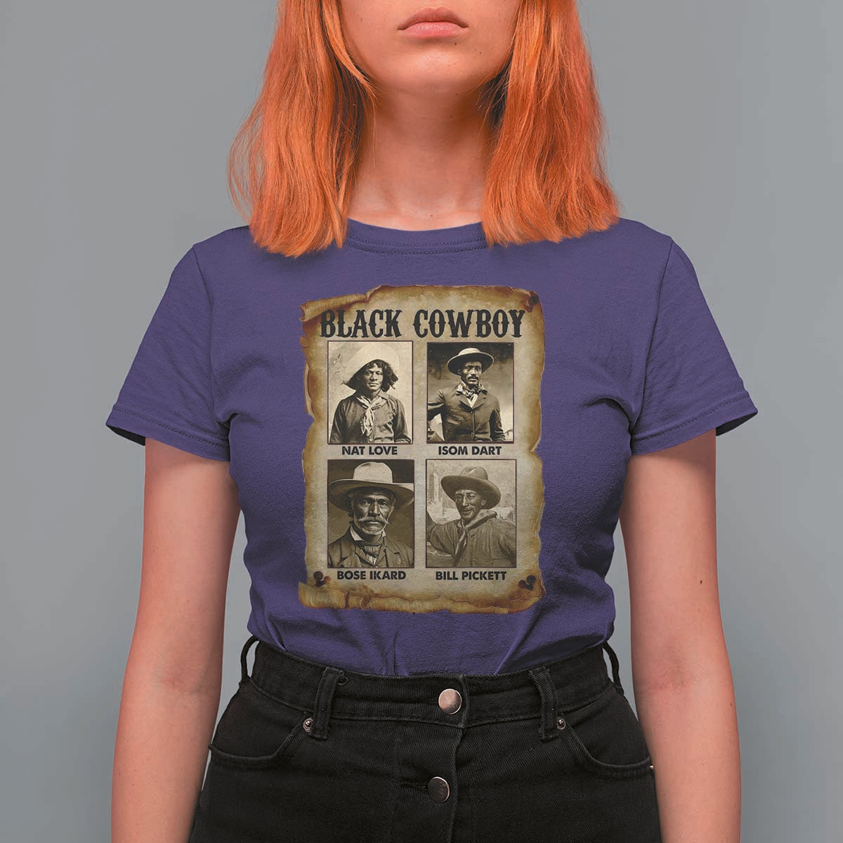 Black Cowboy T Shirt For Women African American Legendary Cowboys Black History