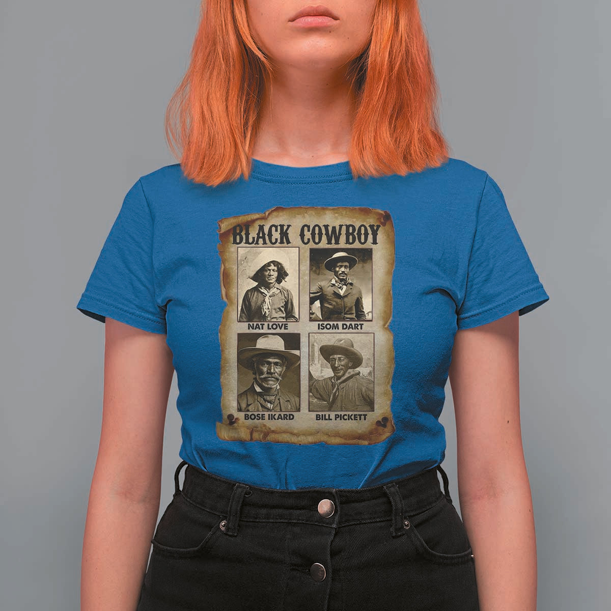 Black Cowboy T Shirt For Women African American Legendary Cowboys Black History