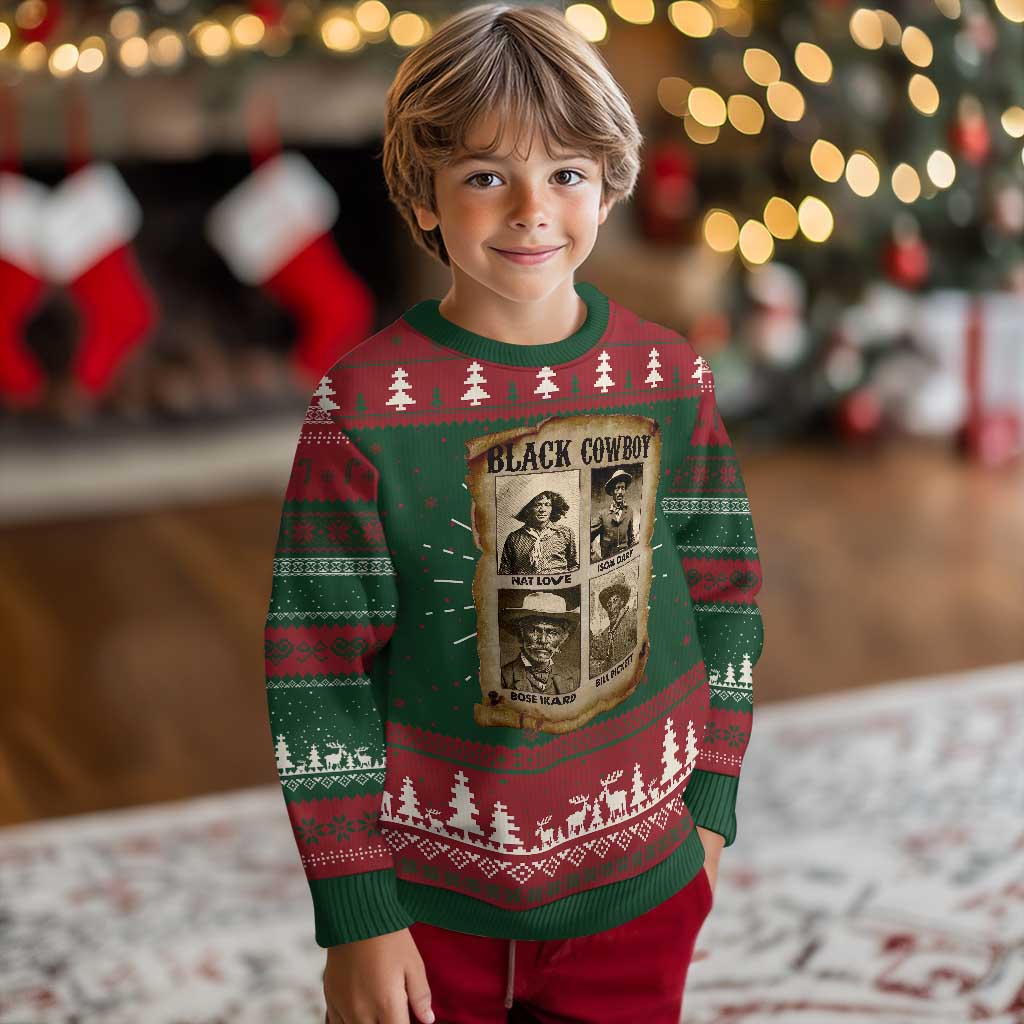 Black Cowboy Ugly Christmas Sweater African American Legendary Cowboys Black History