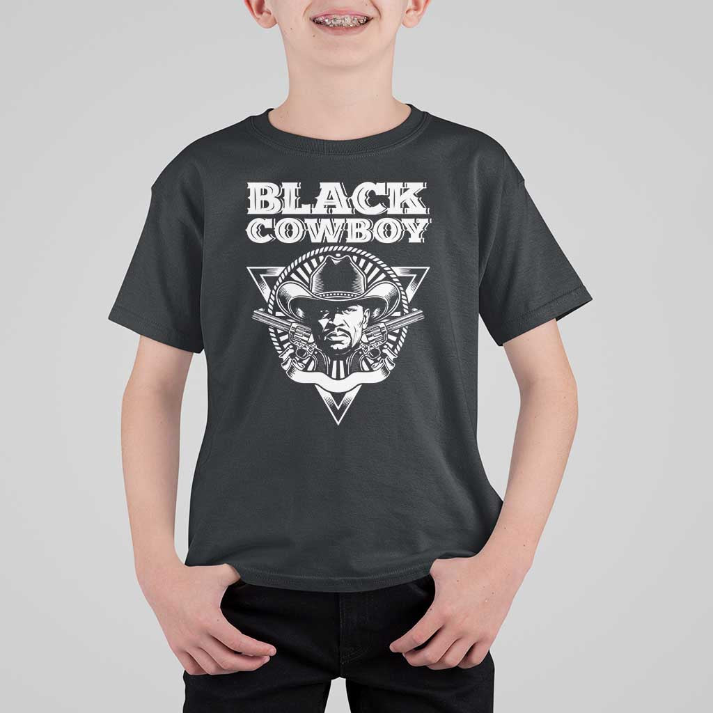 African American Cowboy Black History T Shirt For Kid