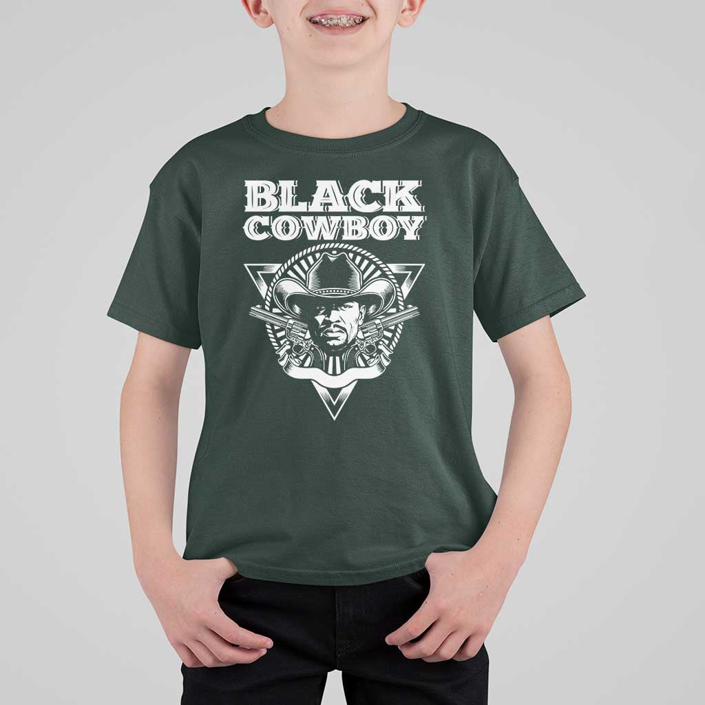 African American Cowboy Black History T Shirt For Kid