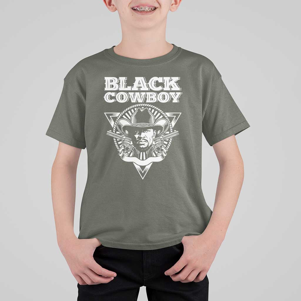 African American Cowboy Black History T Shirt For Kid