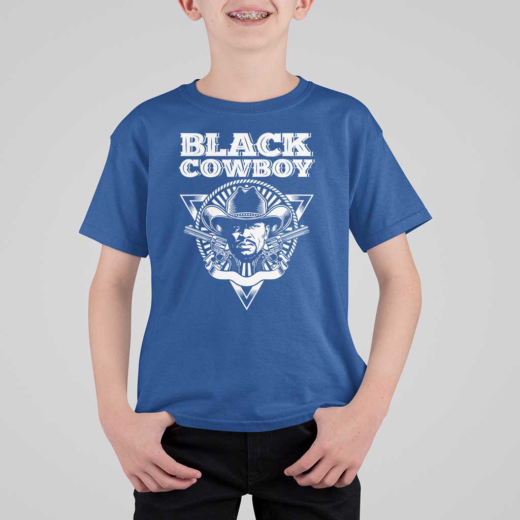 African American Cowboy Black History T Shirt For Kid