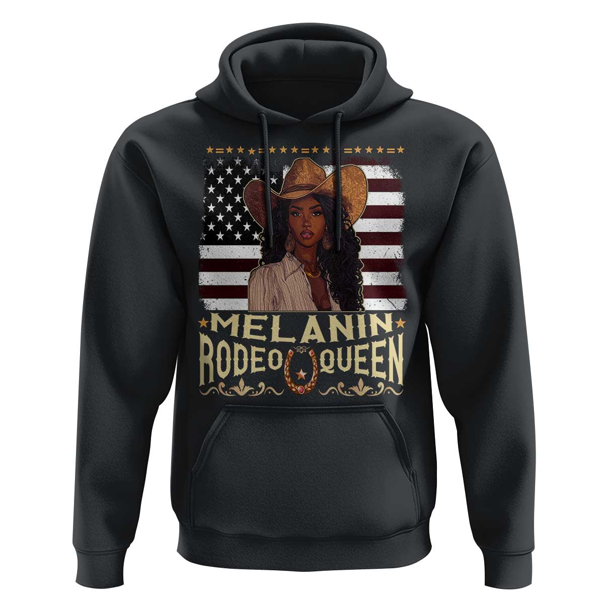 Black Cowgirl Hoodie Melanin Rodeo Queen African American