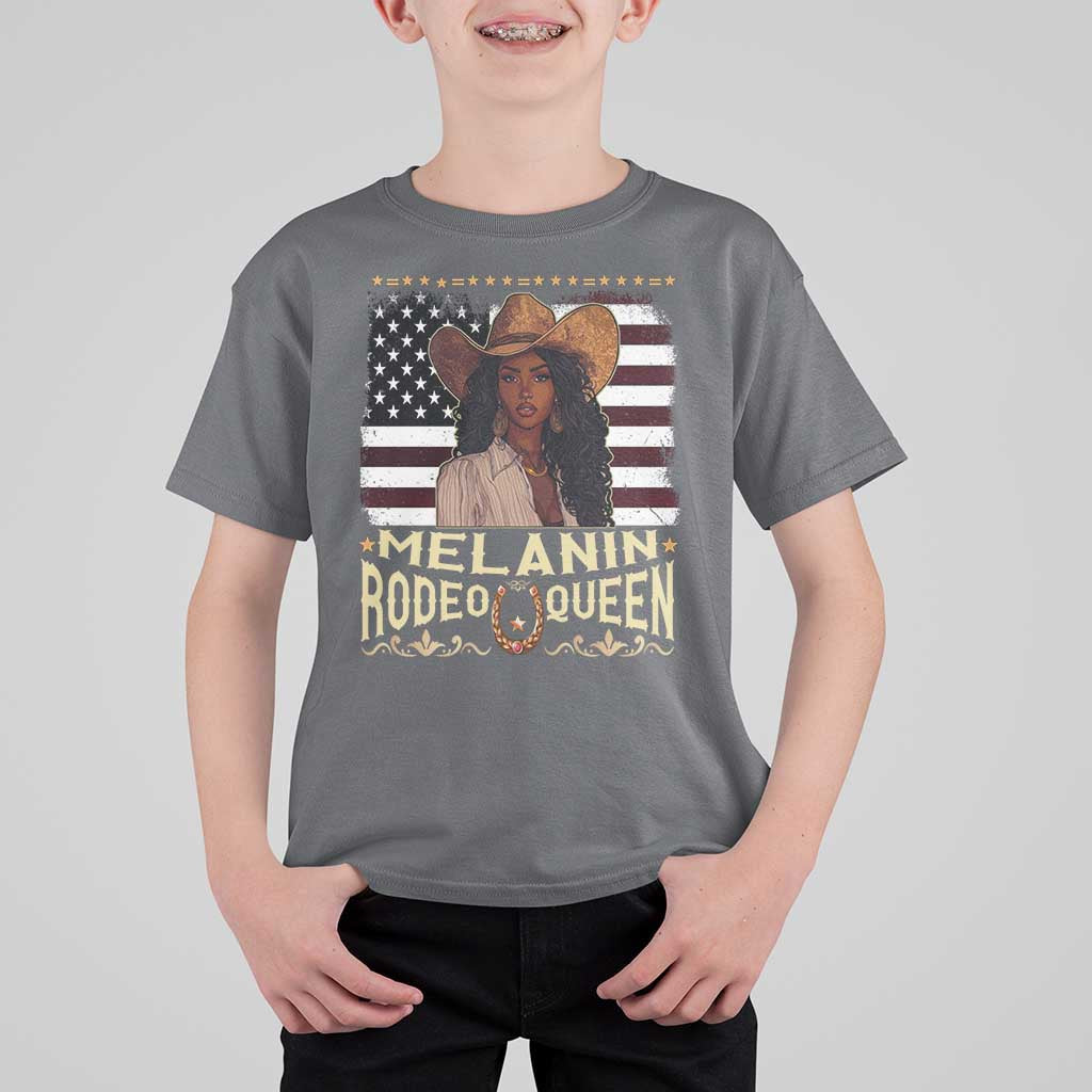 Black Cowgirl T Shirt For Kid Melanin Rodeo Queen African American