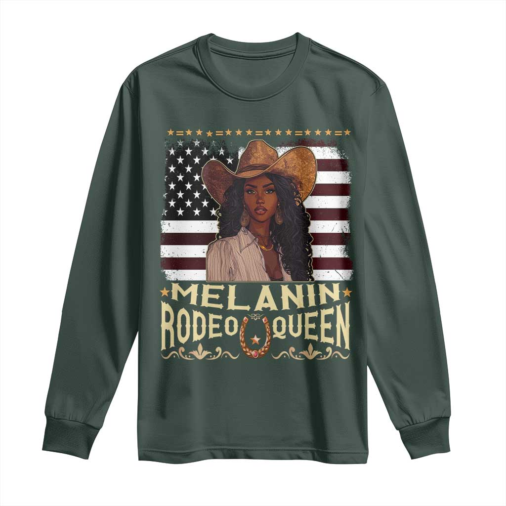 Black Cowgirl Long Sleeve Shirt Melanin Rodeo Queen African American