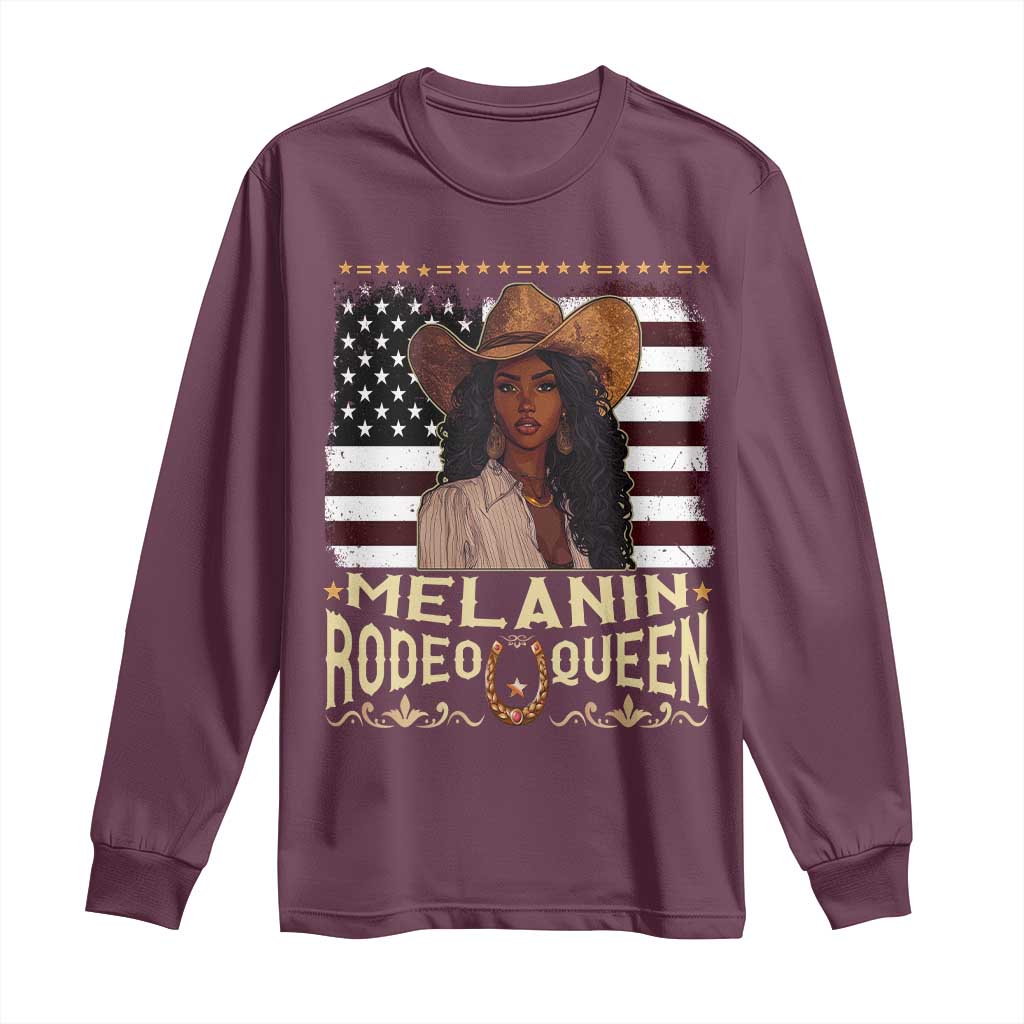 Black Cowgirl Long Sleeve Shirt Melanin Rodeo Queen African American