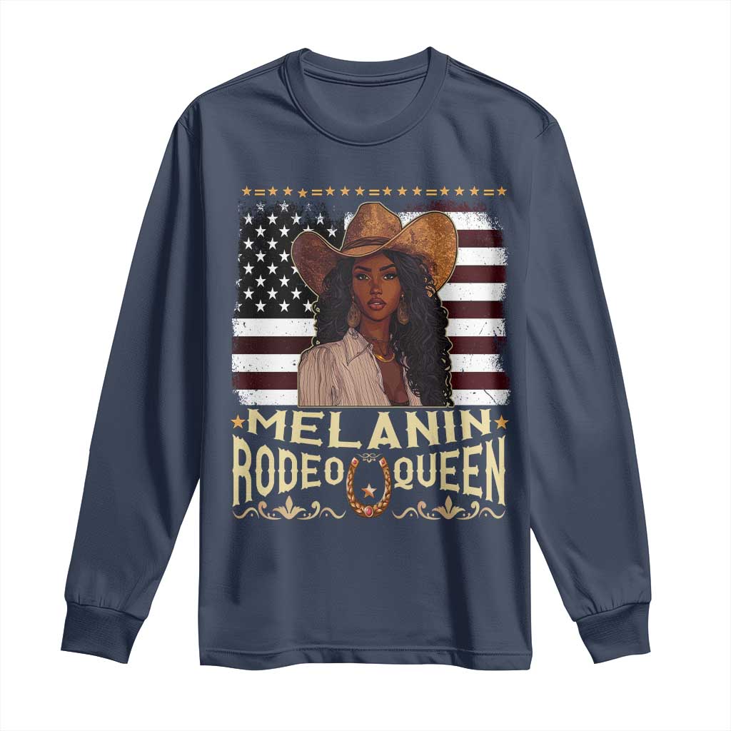 Black Cowgirl Long Sleeve Shirt Melanin Rodeo Queen African American