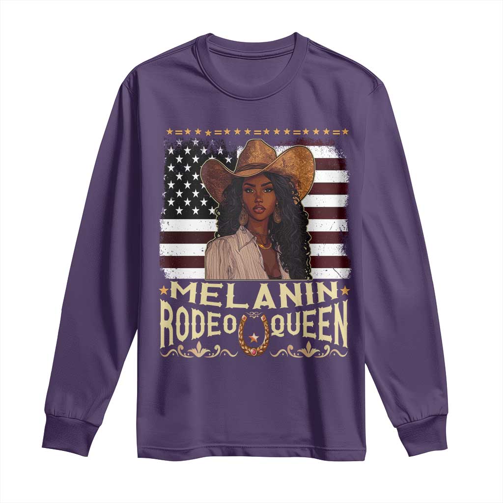 Black Cowgirl Long Sleeve Shirt Melanin Rodeo Queen African American