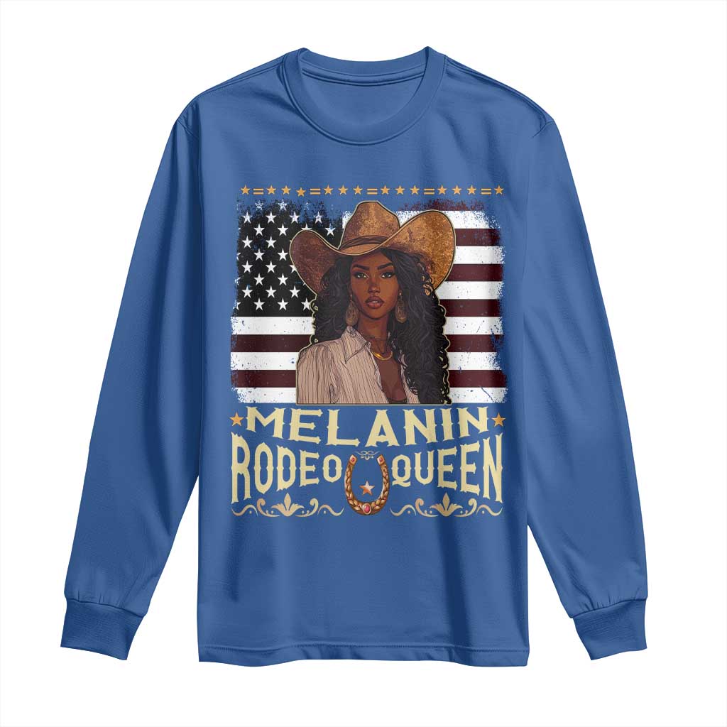 Black Cowgirl Long Sleeve Shirt Melanin Rodeo Queen African American