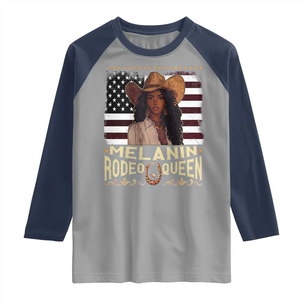 Black Cowgirl Raglan Shirt Melanin Rodeo Queen African American