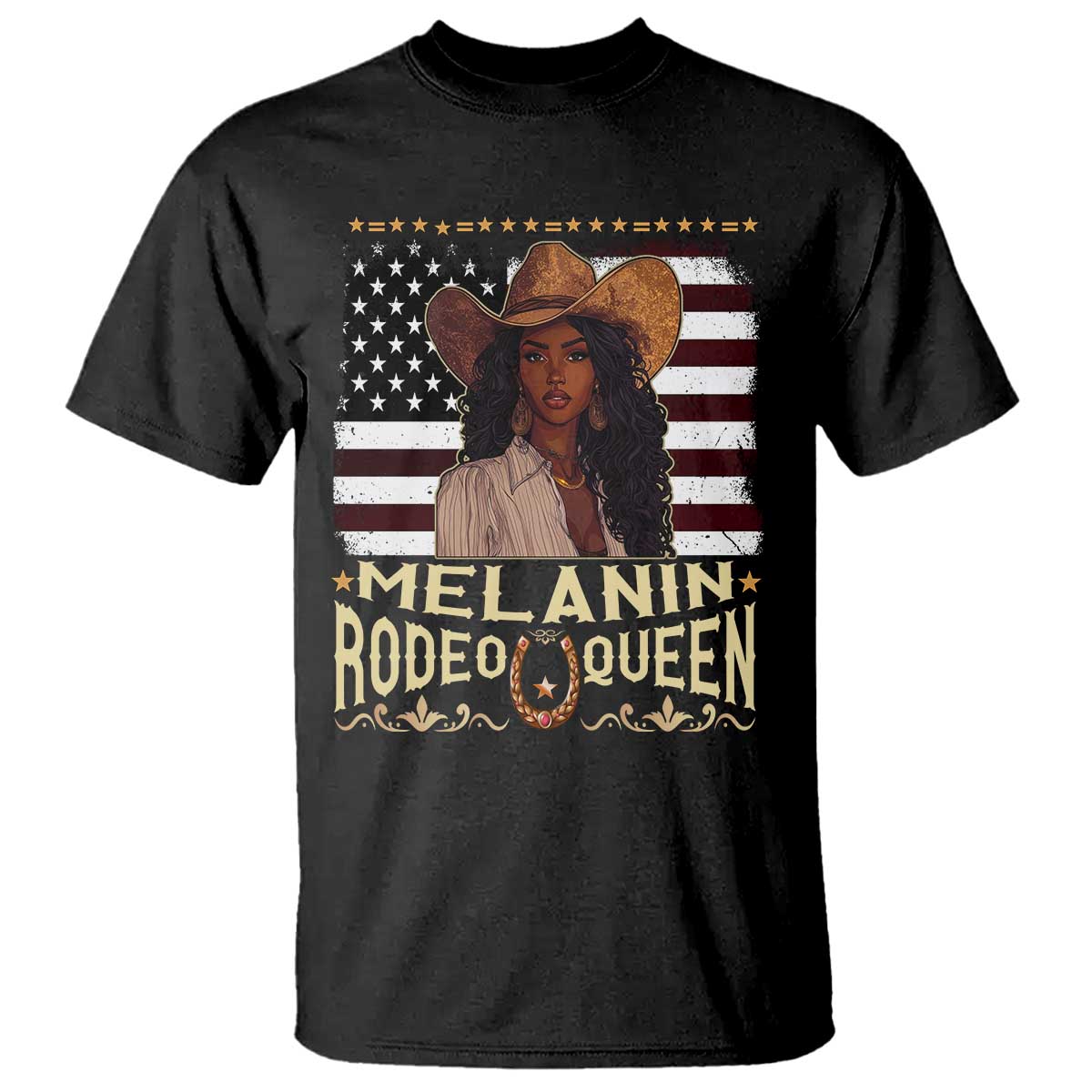 Black Cowgirl T Shirt Melanin Rodeo Queen African American