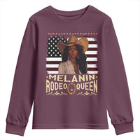 Black Cowgirl Youth Sweatshirt Melanin Rodeo Queen African American