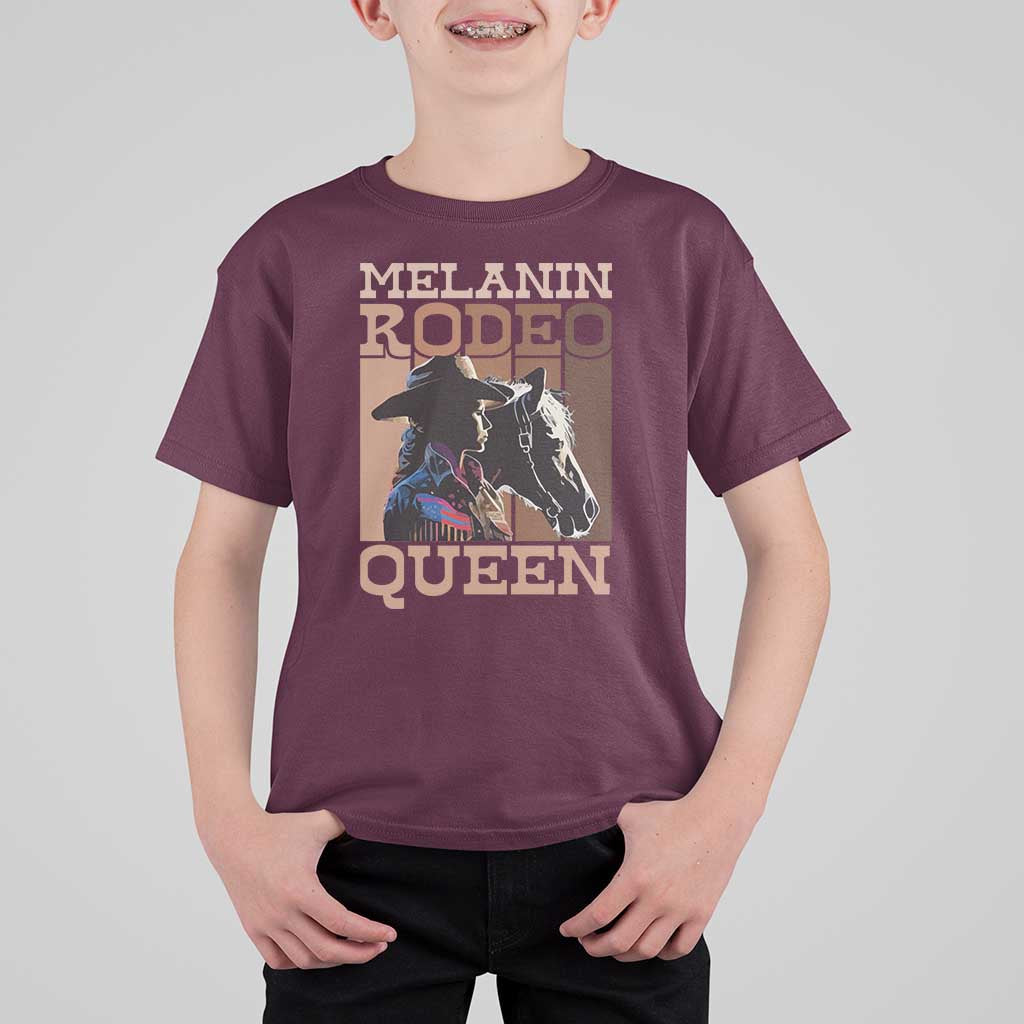 African American Cowgirl T Shirt For Kid Melanin Rodeo Queen