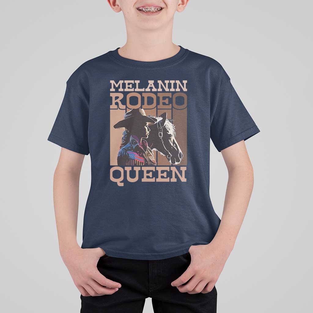 African American Cowgirl T Shirt For Kid Melanin Rodeo Queen