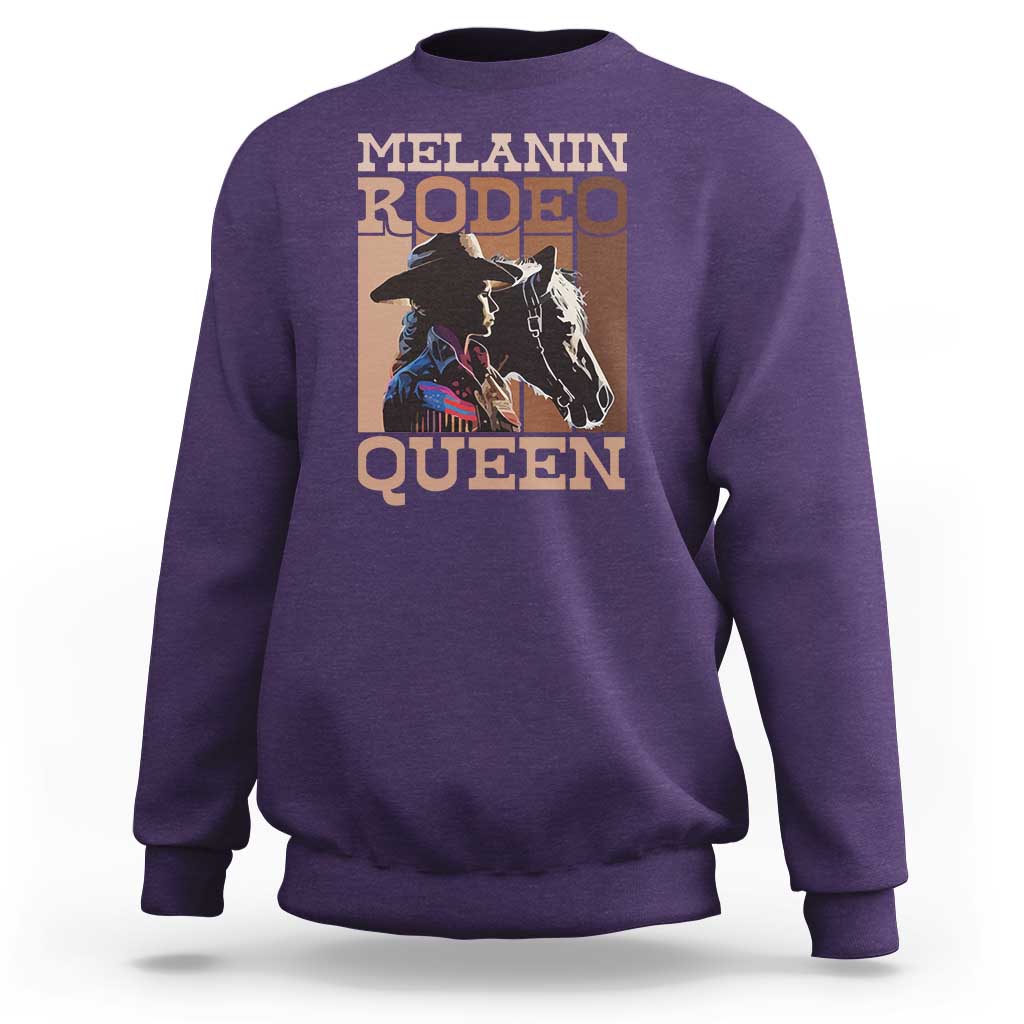 African American Cowgirl Sweatshirt Melanin Rodeo Queen