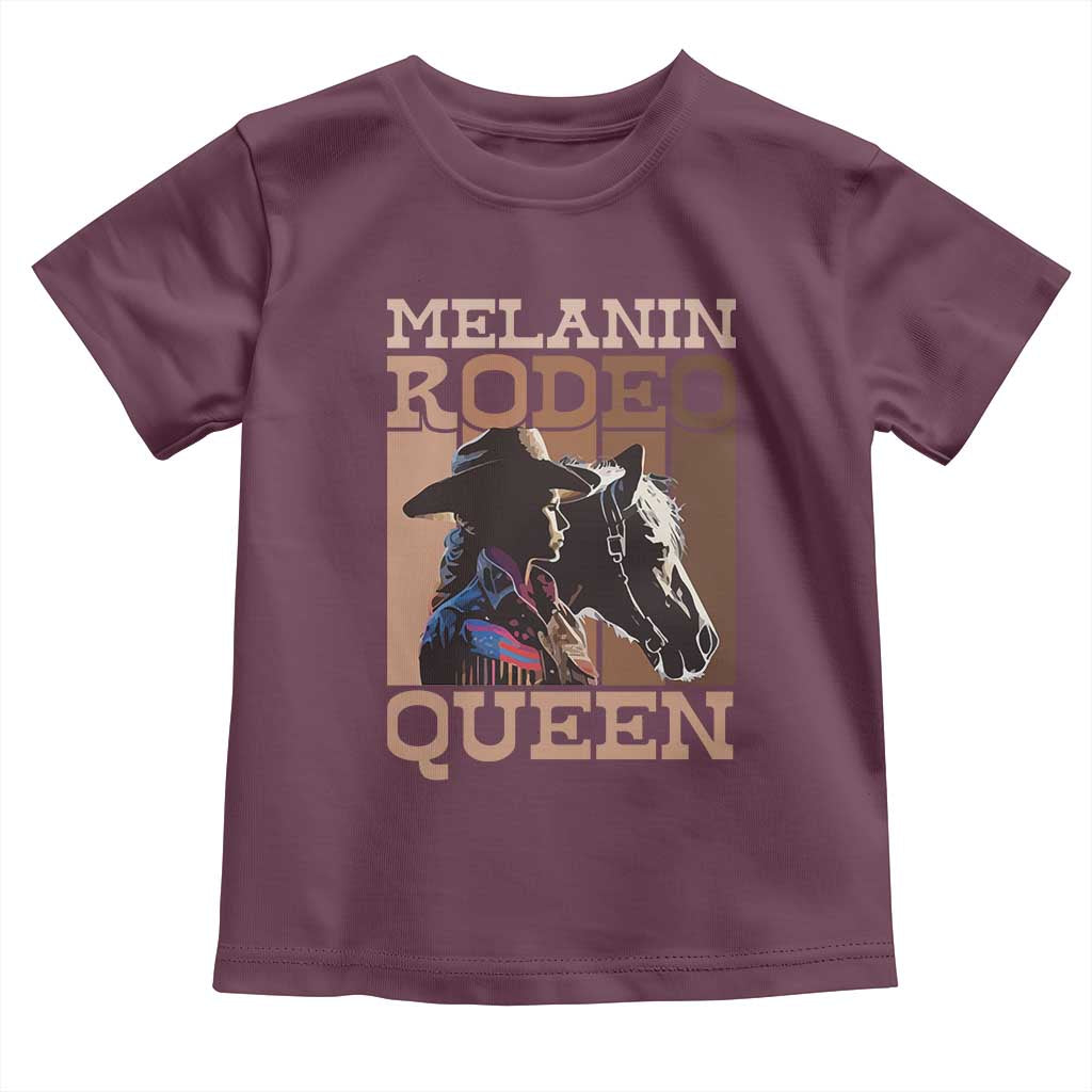 African American Cowgirl Toddler T Shirt Melanin Rodeo Queen
