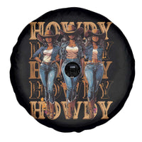 Black Cowgirl Spare Tire Cover Howdy Melanin Rodeo Queen